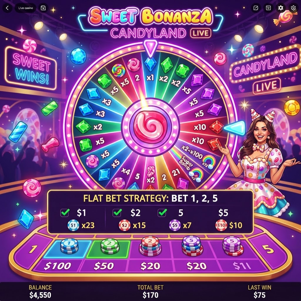 Flat Bet Strategy for Sweet Bonanza Candyland